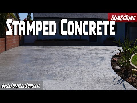 How to Pour a Stamped Concrete driveway! (Belgium Slate Stamp) Part 2