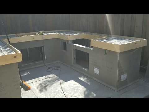 How to make pour in place Concrete countertops on my bbq island #5
