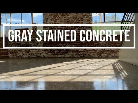 Gray Concrete Stain - We *FINALY* figured how to stain concrete gray.