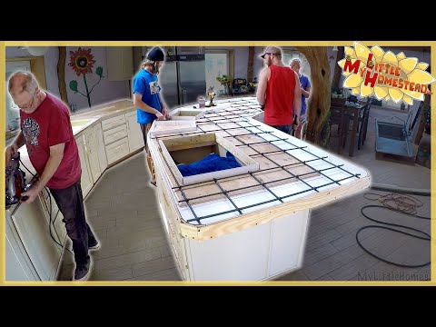 Concrete Countertops & Rebuilding Entrance Stairs | Weekly Peek Ep212