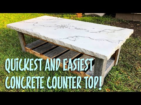 How to make a Concrete Counter Top in 1 hour!
