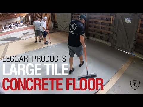 Concrete Overlay Large Tile Floor | Leggari Products