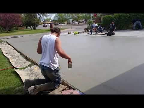 Pour and Stamp driveway timelapse By Creative Concrete
