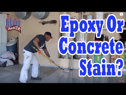 CONCRETE STAIN OR EPOXY for Garage Floors? Best product for concrete floors.