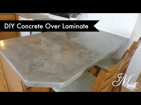 DIY Concrete Over Laminate Countertops Using Feather Finish