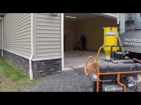 Garage Build Part 2 ( Polyaspartic floor coating ) stronger than epoxy