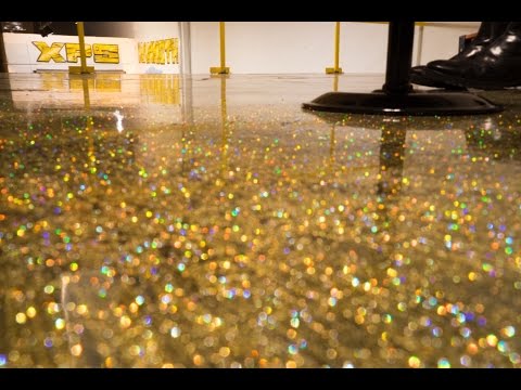DIY Metallic Epoxy Floor Application (Gold Glitter)