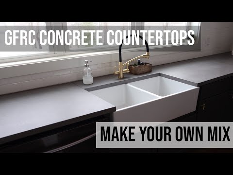 How to Make a GFRC Concrete Countertop With Our DIY Semi-Homemade Mix Using Cement, Sand & Admixes