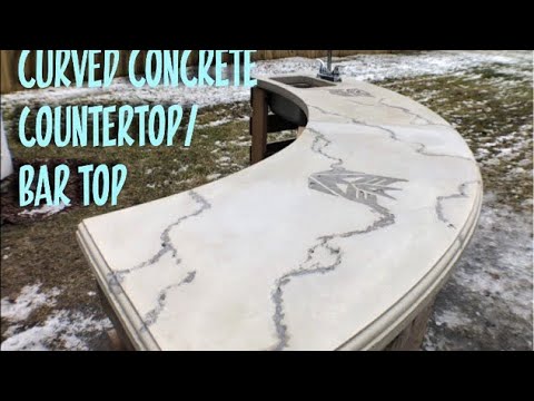 Curved Concrete Countertop / Bar Top