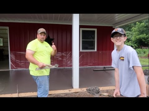 BACK WOODS COUNTRY LIVING. STAMPED CONCRETE