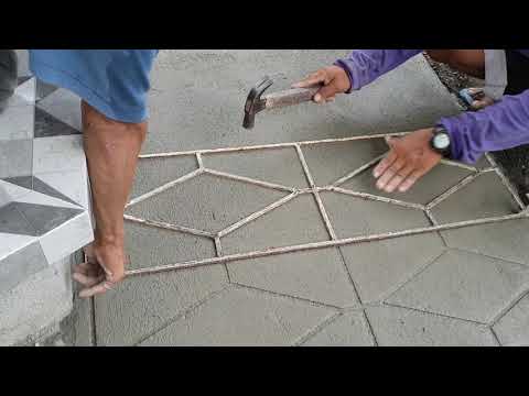 How to stamp/mould concrete cement flooring