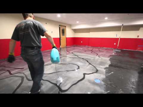 Designer Metallic Epoxy Floor Installation