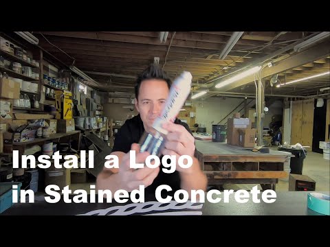 How to Stain a Logo on a Stained Concrete Floor