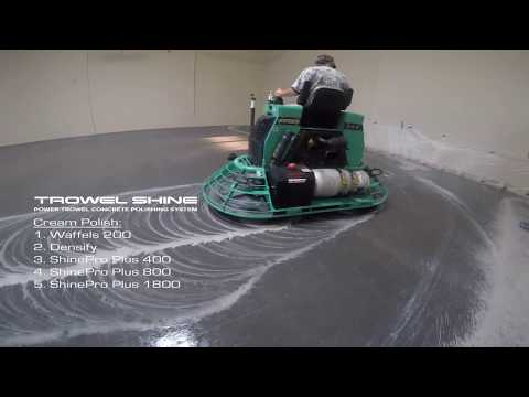 Concrete polishing with Superabrasive Trowel Shine