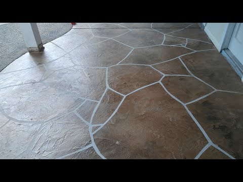AWESOME Flagstone Patio Overlay!!! - Cypress TX