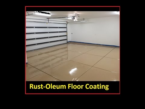 DIY Rust-oleum floor coating Epoxy/Polycuramine Rock Solid revestimiento de resina de piso