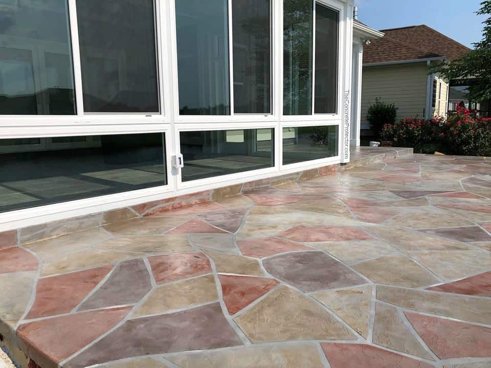 Stamped and Stained Concrete patio